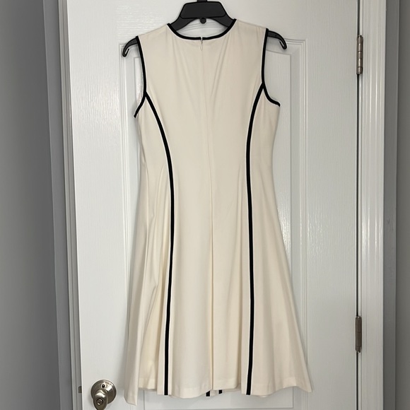 Calvin Klein Ivory Black Dress Size 4 - Picture 3 of 11